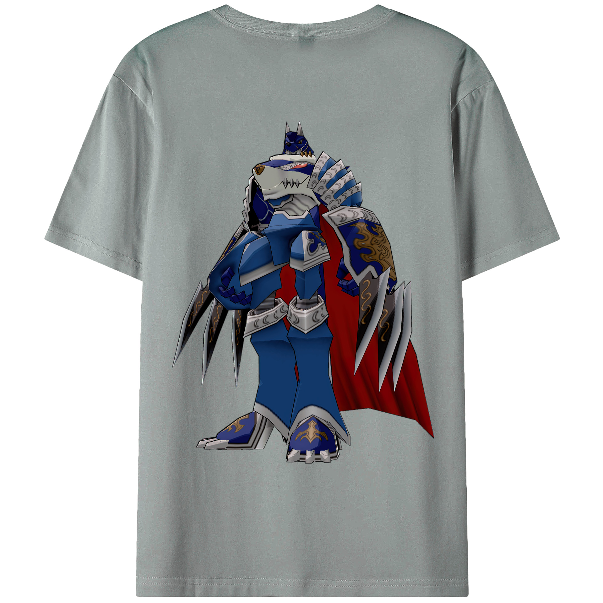 （画像用） Digimon デジタルモンスター/デジモン 綿100％ メンズ半袖Tシャツ（バックプリント） 通気性
